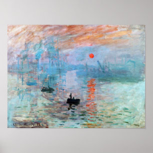 Impressie, Sunrise door Claude Monet Poster