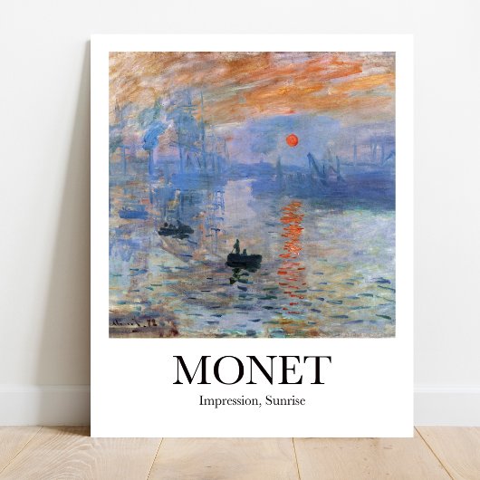 Impressie, Sunrise door Claude Monet Poster