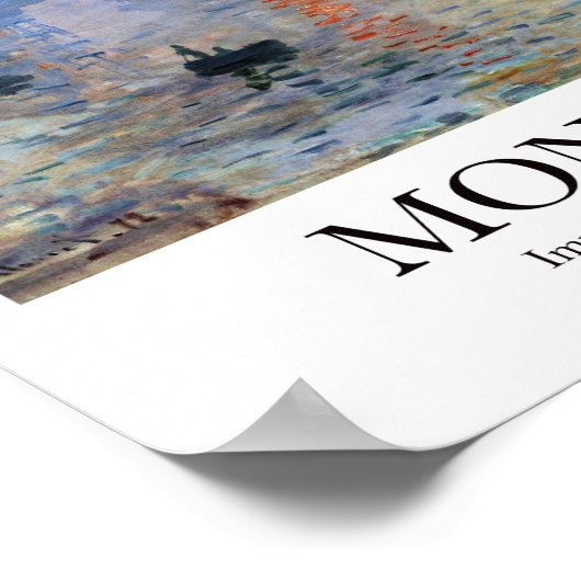 Impressie, Sunrise door Claude Monet Poster (Hoek)