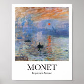 Impressie, Sunrise door Claude Monet Poster (Voorkant)