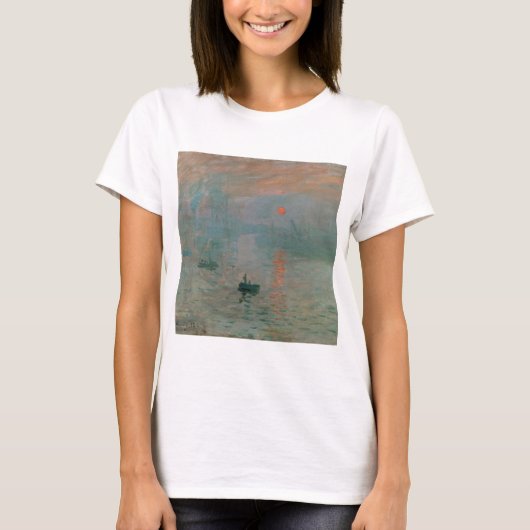 Impressie, Sunrise door Claude Monet T-shirt (Voorkant)