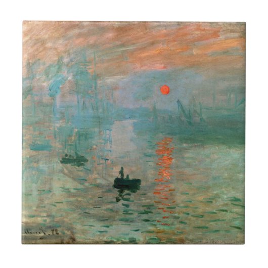 Impressie, Sunrise door Claude Monet Tegeltje (Voorkant)
