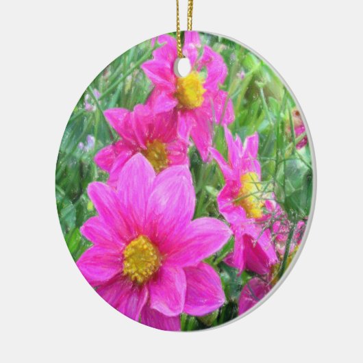 Impressie van Cosmos. Keramisch Ornament (Links)