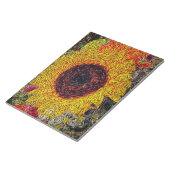 Impressie van een zonnebloempitje notitieblok (Schuin)