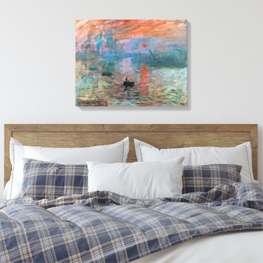 Impressie, zonsopgang | Claude Monet | Canvas Afdruk (Insitu (Slaapkamer))