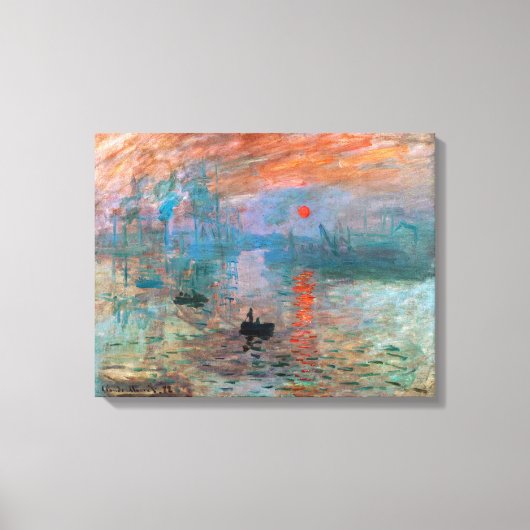 Impressie, zonsopgang | Claude Monet | Canvas Afdruk (Voorkant)