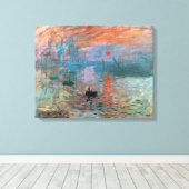 Impressie, zonsopgang | Claude Monet | Canvas Afdruk (Insitu (Houten vloer))