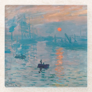 Impressie Zonsopgang Claude Monet  Glazen Onderzetter