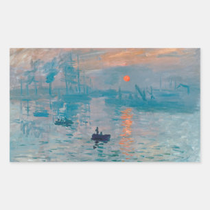 Impressie Zonsopgang Claude Monet Rechthoekige Sticker