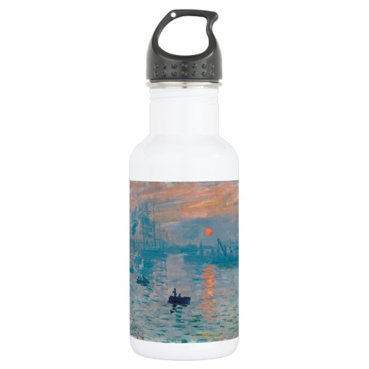 Impressie Zonsopgang Claude Monet Waterfles (Voorkant)