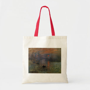 Impressie Zonsopgang door Claude Monet, Vintage Ku Tote Bag