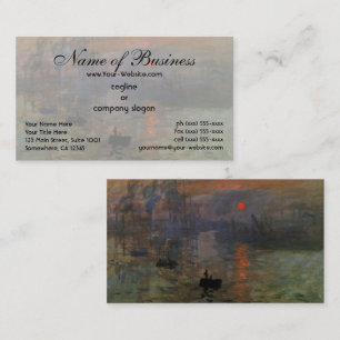 Impressie, zonsopgang door Claude Monet Visitekaartje