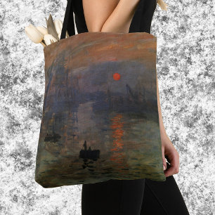 Impressie zonsopgang van Claude Monet, Vintage Kun Tote Bag