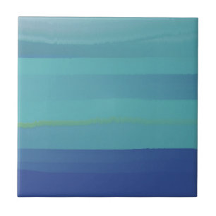 Impressies in het Blauwgroen en blauw Tegeltje
