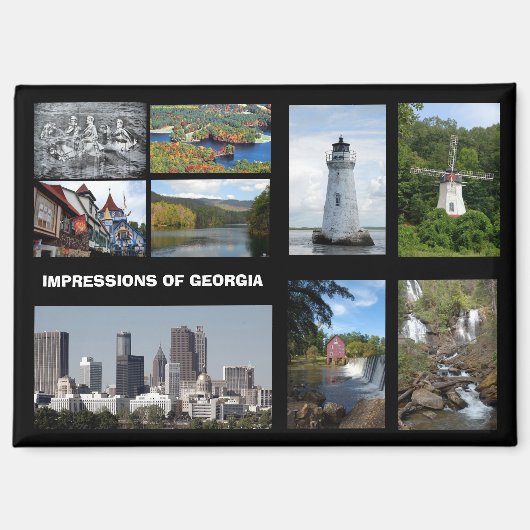 Impressies van Georgia USA Magneet (Voorkant)