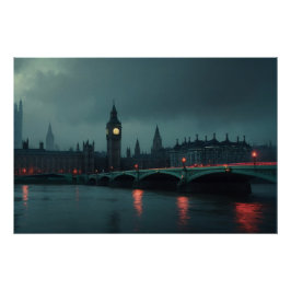 Impressies van London Town 1896 Art Perfect Poster