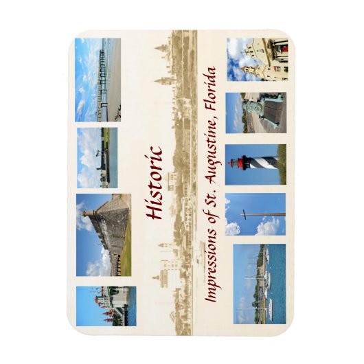Impressies van St. Augustine, Florida Magneet (Verticaal)