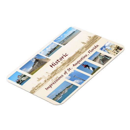 Impressies van St. Augustine, Florida Magneet (Linkerzijde)