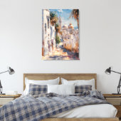 Impressinist picture of Tunis Canvas Afdruk (Insitu (Slaapkamer))