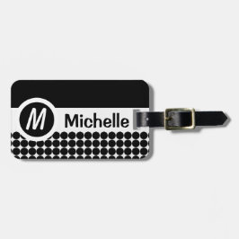 Impression Black Monogrammed Bagagelabel