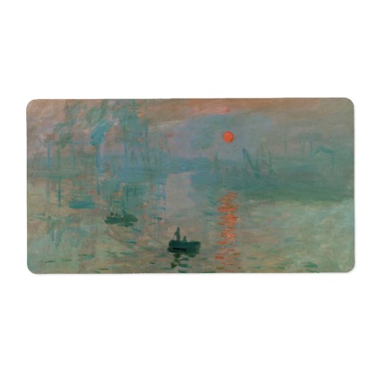 Impression, Soleil Levant by Claude Monet 1872 Etiket (Voorkant)
