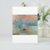 Impression, Sunrise 1872 Claude Monet Bedankkaart (Staand voorkant)