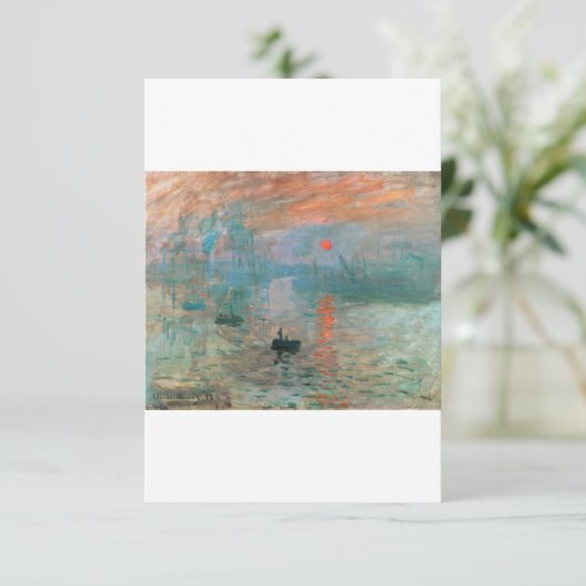Impression, Sunrise 1872 Claude Monet Bedankkaart (Staand voorkant)