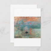 Impression, Sunrise 1872 Claude Monet Bedankkaart (Voorkant / Achterkant)