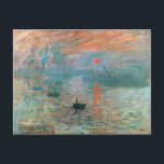 Impression, Sunrise 1872 Claude Monet Briefkaart<br><div class="desc">Oscar-Claude Monet (UK: /ˈmɒ neɪ/, US: /moʊneɪ, məintensich/, French: [klod mheilin]; 14 November 1840 - 5 December 1926) was a French painter and founder of impressionist painting who is seen a key precursor to modernism, especially in his attempts to paint nature as he perceived it.[1] During his long career, he...</div>