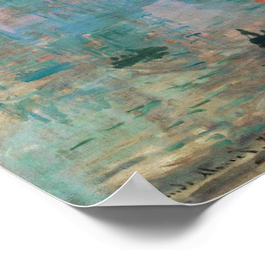 Impression, Sunrise 1872 Claude Monet Poster (Hoek)