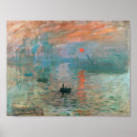 Impression, Sunrise 1872 Claude Monet Poster<br><div class="desc">Oscar-Claude Monet (UK: /ˈmɒ neɪ/, US: /moʊneɪ, məintensich/, French: [klod mheilin]; 14 November 1840 - 5 December 1926) was a French painter and founder of impressionist painting who is seen a key precursor to modernism, especially in his attempts to paint nature as he perceived it.[1] During his long career, he...</div>