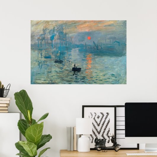 Impression, Sunrise, 1873 Poster (Thuiskantoor)