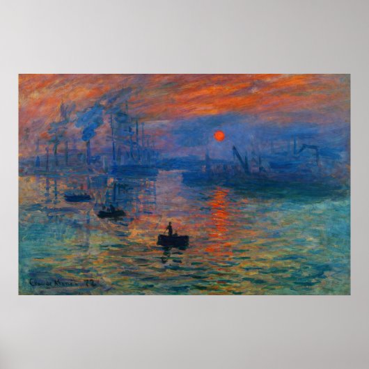 Impression, sunrise by Claude Monet Poster (Voorkant)
