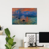 Impression, sunrise by Claude Monet Poster (Thuiskantoor)
