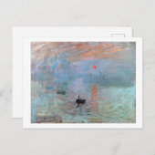 Impression, Sunrise, Claude Monet, 1872 Briefkaart (Voorkant / Achterkant)