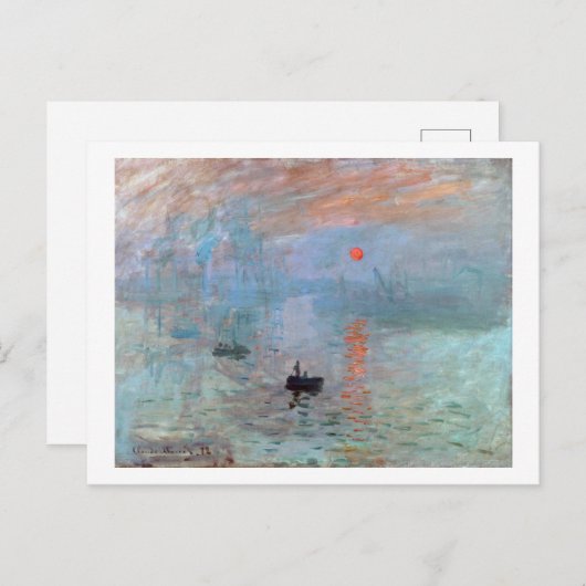 Impression, Sunrise, Claude Monet, 1872 Briefkaart (Voorkant / Achterkant)