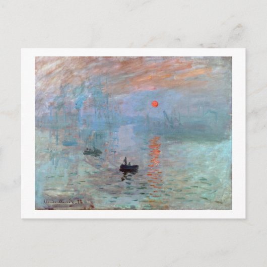 Impression, Sunrise, Claude Monet, 1872 Briefkaart (Voorkant)