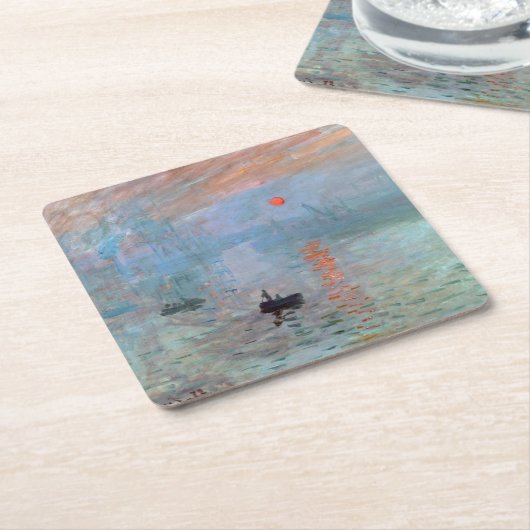 Impression, Sunrise, Claude Monet, 1872 Kartonnen Onderzetters (Schuin)