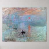 Impression, Sunrise, Claude Monet, 1872 Poster (Voorkant)