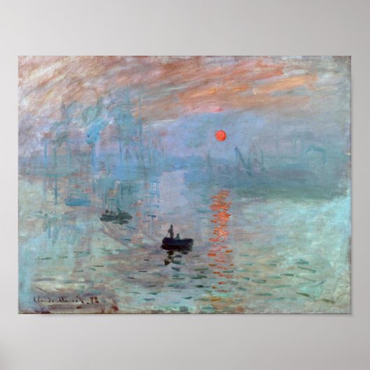 Impression, Sunrise, Claude Monet, 1872 Poster (Voorkant)