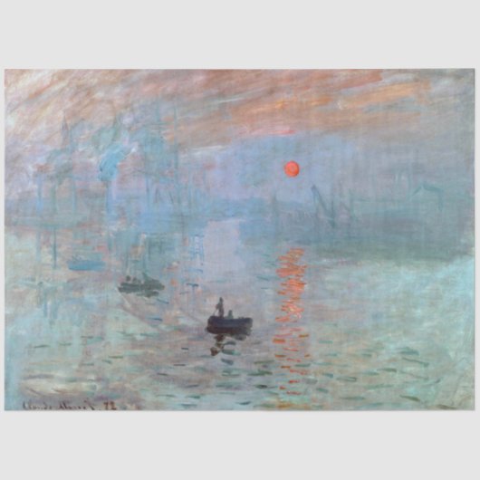 Impression, Sunrise, Claude Monet, 1872 Tissuepapier (Voorkant)
