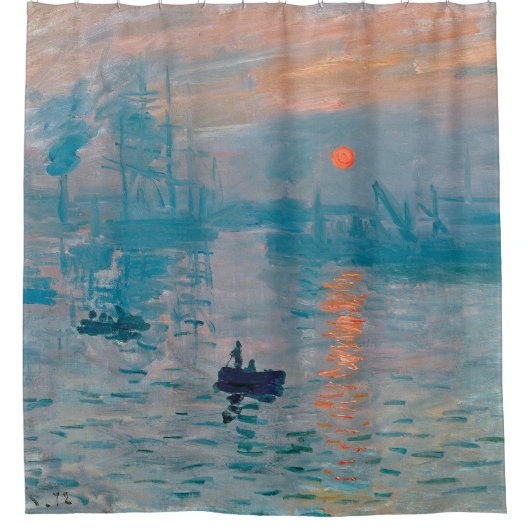 Impression Sunrise Claude Monet Douchegordijn (Voorkant)