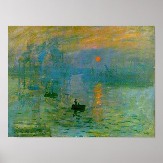 Impression Sunrise, Claude Monet Fine Art Poster (Voorkant)