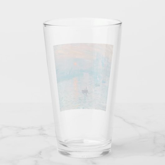 Impression Sunrise Claude Monet Glas (Achterkant)