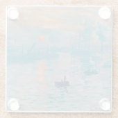 Impression Sunrise Claude Monet Glazen Onderzetter (Achterkant)