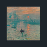Impression Sunrise Claude Monet Hout Afdruk<br><div class="desc">Monet Impressionisme Painting - De naam van dit schilderij is Impression,  Sunrise,  een beroemd schilderij van de Franse impressionist Claude Monet,  geschilderd in 1872 en getoond op de tentoonstelling van impressionisten in Parijs in 1874. Zonneopgang shows de haven van Le Havre.</div>