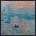 Impression Sunrise Claude Monet Katoenen Servet<br><div class="desc">Monet Impressionisme Painting - De naam van dit schilderij is Impression,  Sunrise,  een beroemd schilderij van de Franse impressionist Claude Monet,  geschilderd in 1872 en getoond op de tentoonstelling van impressionisten in Parijs in 1874. Zonneopgang shows de haven van Le Havre.</div>