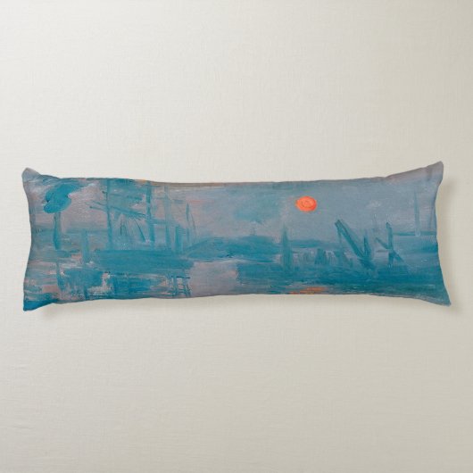 Impression Sunrise Claude Monet Lichaamskussen (Achterkant)