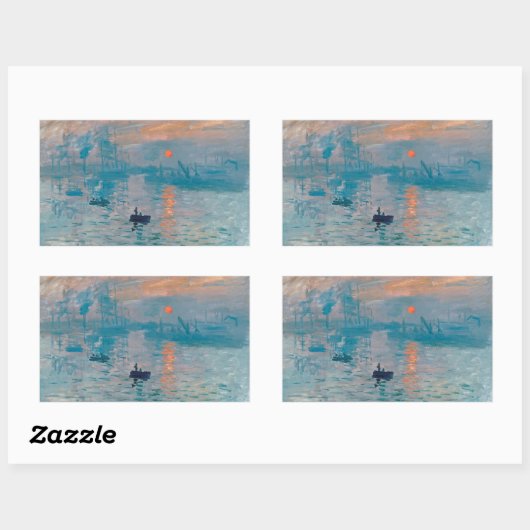 Impression Sunrise Claude Monet Rechthoekige Sticker (Vel)