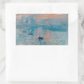 Impression Sunrise Claude Monet Rechthoekige Sticker (Tas)